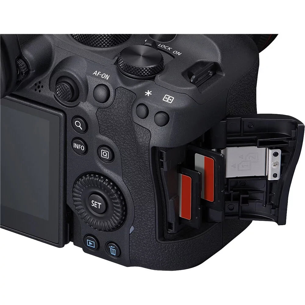 Canon EOS R6 Mark II Mirrorless Camera (5666C002) + Canon RF 24-70mm Lens + 64GB Memory Card + Case + Corel Photo Software + 2 x LPE6 Battery + External Charger + Card Reader + More