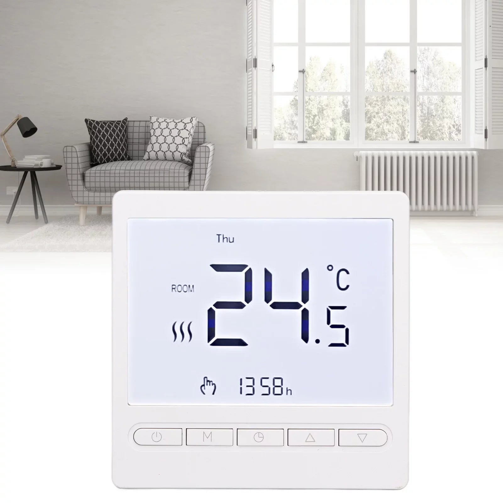 Qulable Household Smart Thermostat ligent Heating Thermostat for Water Electric Heating Wall Mounted Stove 220V