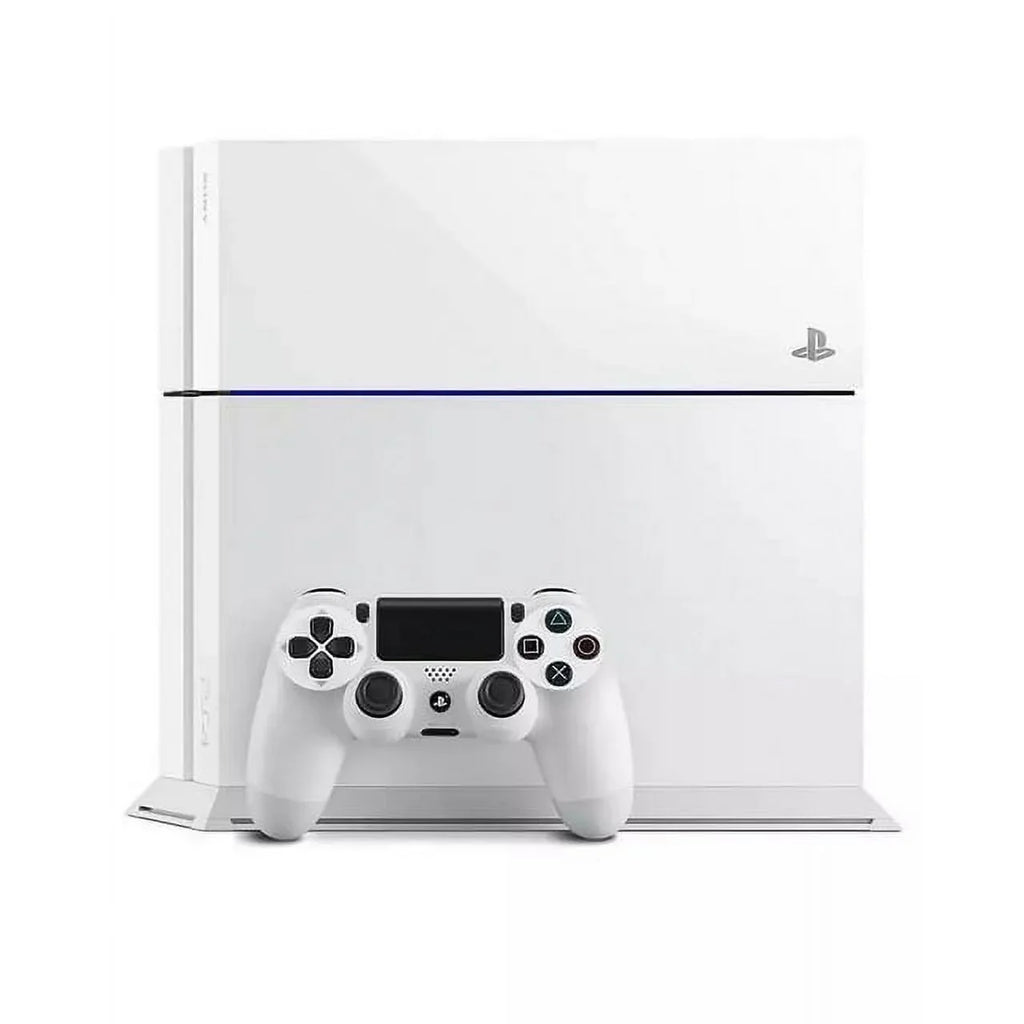 Sony PlayStation 4 500GB Gaming Console White HDMI Cable 2 Controller with BOLT AXTION Cleaning Kit Bundle Like New