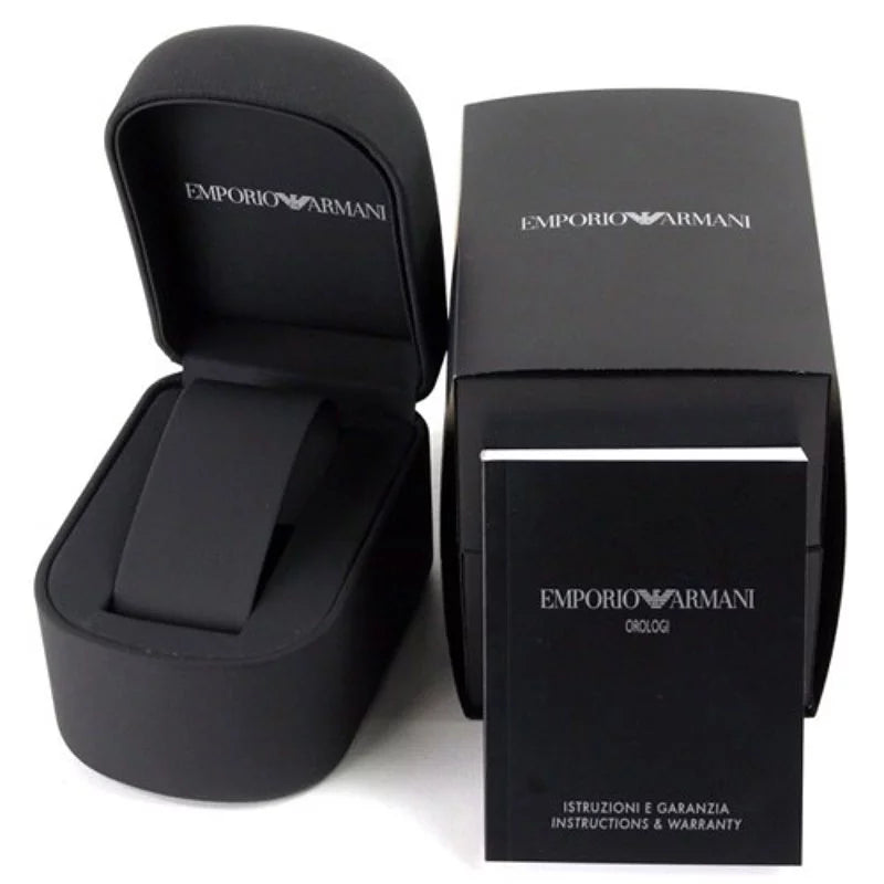 Emporio Armani Quartz Crystal White Mother of Pearl Dial Ladies Watch AR80011
