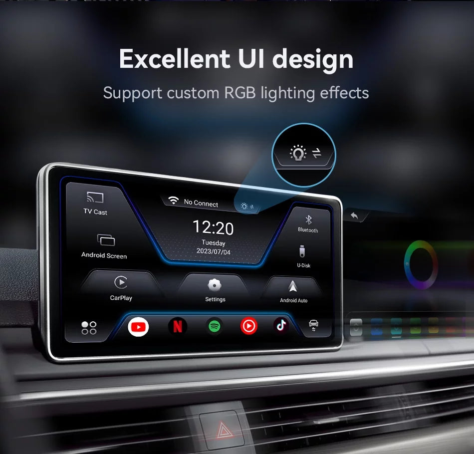 Biniz Carplay AI Box Android 11, Wireless Android Auto Multimedia Video Box with Netflix YouTube HDMI Output，8 Core, 2+16G Magic Box Carplay Support 4G SIM/TF Card,for Cars with Factory Wired Carplay