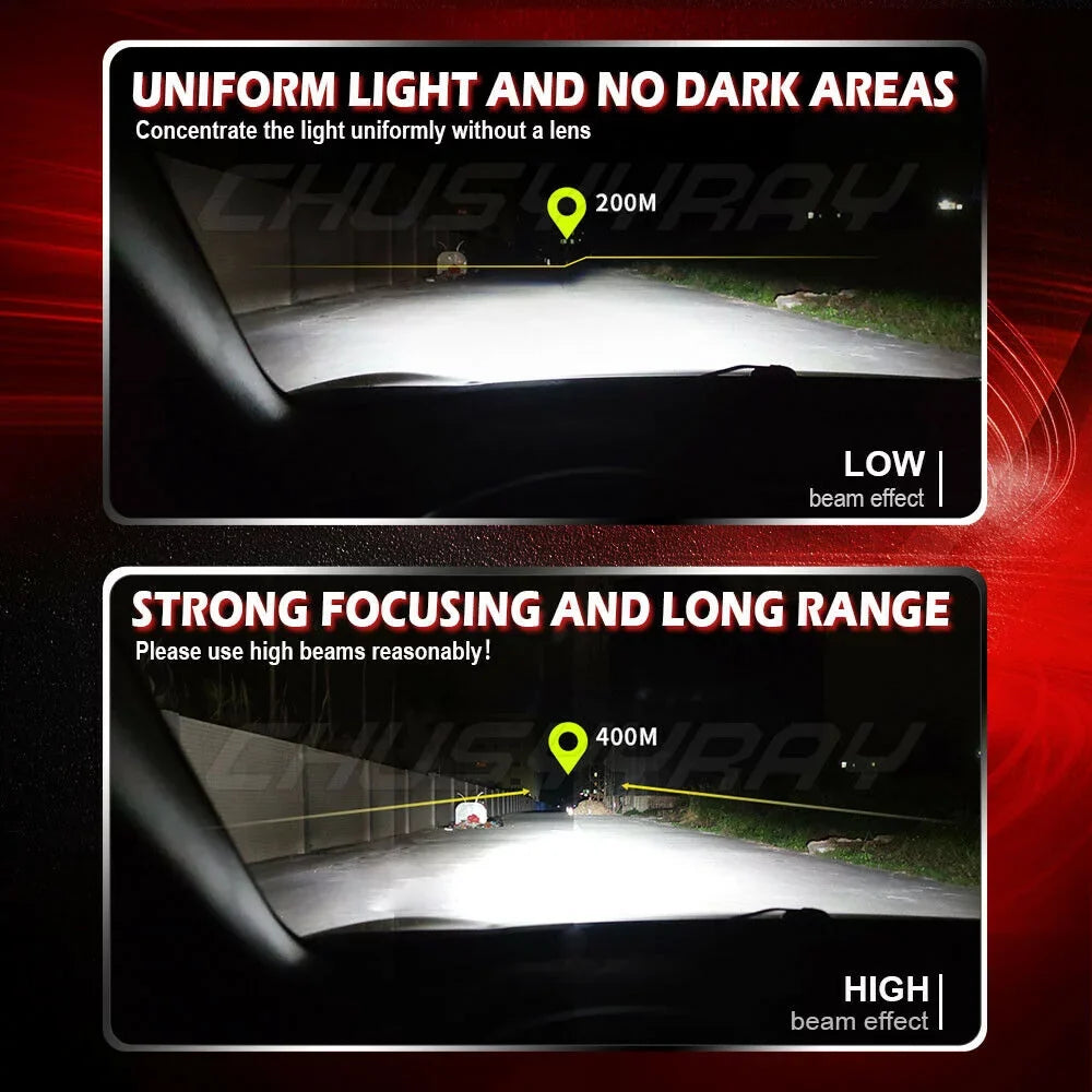 For Nissan Frontier 2005-2017 2018 - 4Pc LED Headlight Hi-Low + Fog Light Bulbs