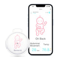Sense-U Smart Baby Abdominal Movement Monitor - Tracks Baby's Abdominal Movement, Temperature, Rollover and Sleeping Position for Baby Safety with Instant Audio Alerts on Smartphones, Pink