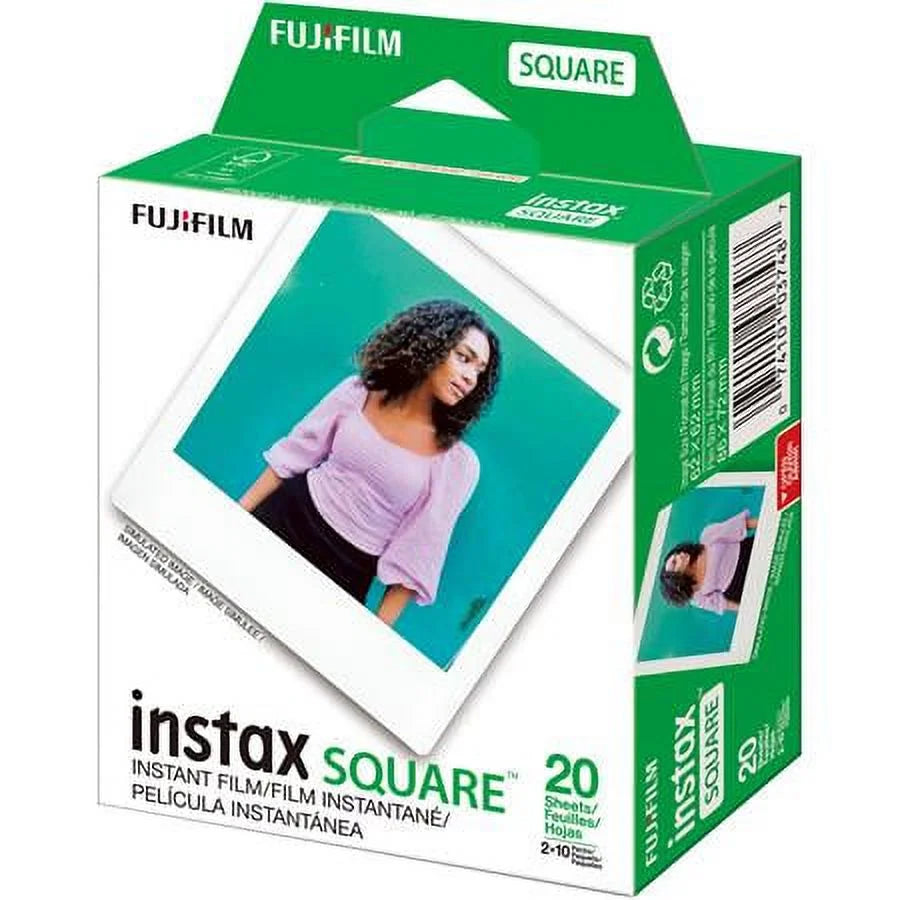 instax SQUARE SQ1 Instant Film Camera, Glacier Blue + Film and Camera Bag