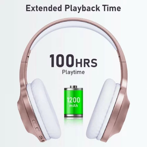 Wireless Headphones Foldable Over Ear Headset w Mic Earphones Hi-Fi Sound G1A for iPad Air 2, iPhone 8 PLUS 7 Plus, Pro 10.5, 6S, 9.7, 13 Pro Max 12 Pro Max 11 Pro Max Plus Mini SE (2020)