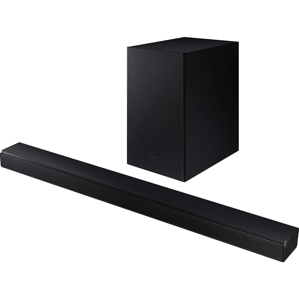 Samsung HW-A550 2.1ch Soundbar with Dolby Digital 5.1 / DTS Virtual:X (2021) HW-A550/XM with Wireless Subwoofer Bundle with Extended Protection Plan + 2x Deco Gear HDMI Cables + Streaming Software Ki