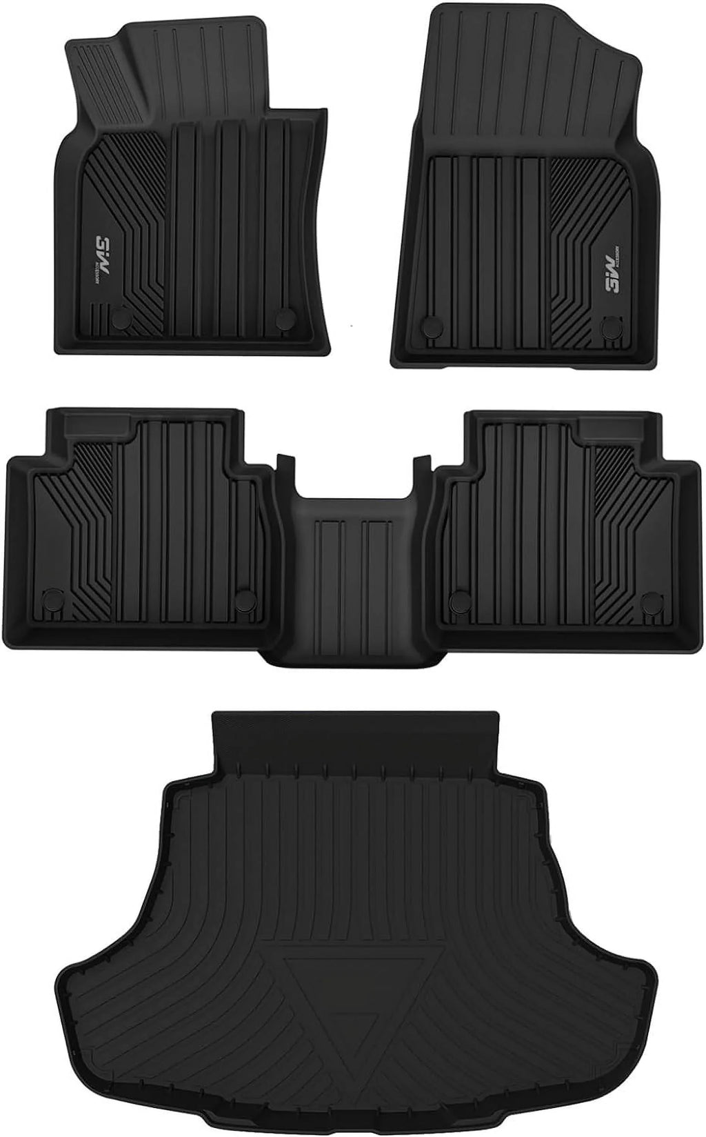 3W Floor Mats & Cargo Liner for Toyota Camry 2018-2024 ONLY FWD TPE All Environment Custom Fit Floor Liner and Trunk Mat for Camry FWD (Not for Hybrid or AWD)