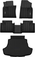 3W Floor Mats & Cargo Liner for Toyota Camry 2018-2024 ONLY FWD TPE All Environment Custom Fit Floor Liner and Trunk Mat for Camry FWD (Not for Hybrid or AWD)