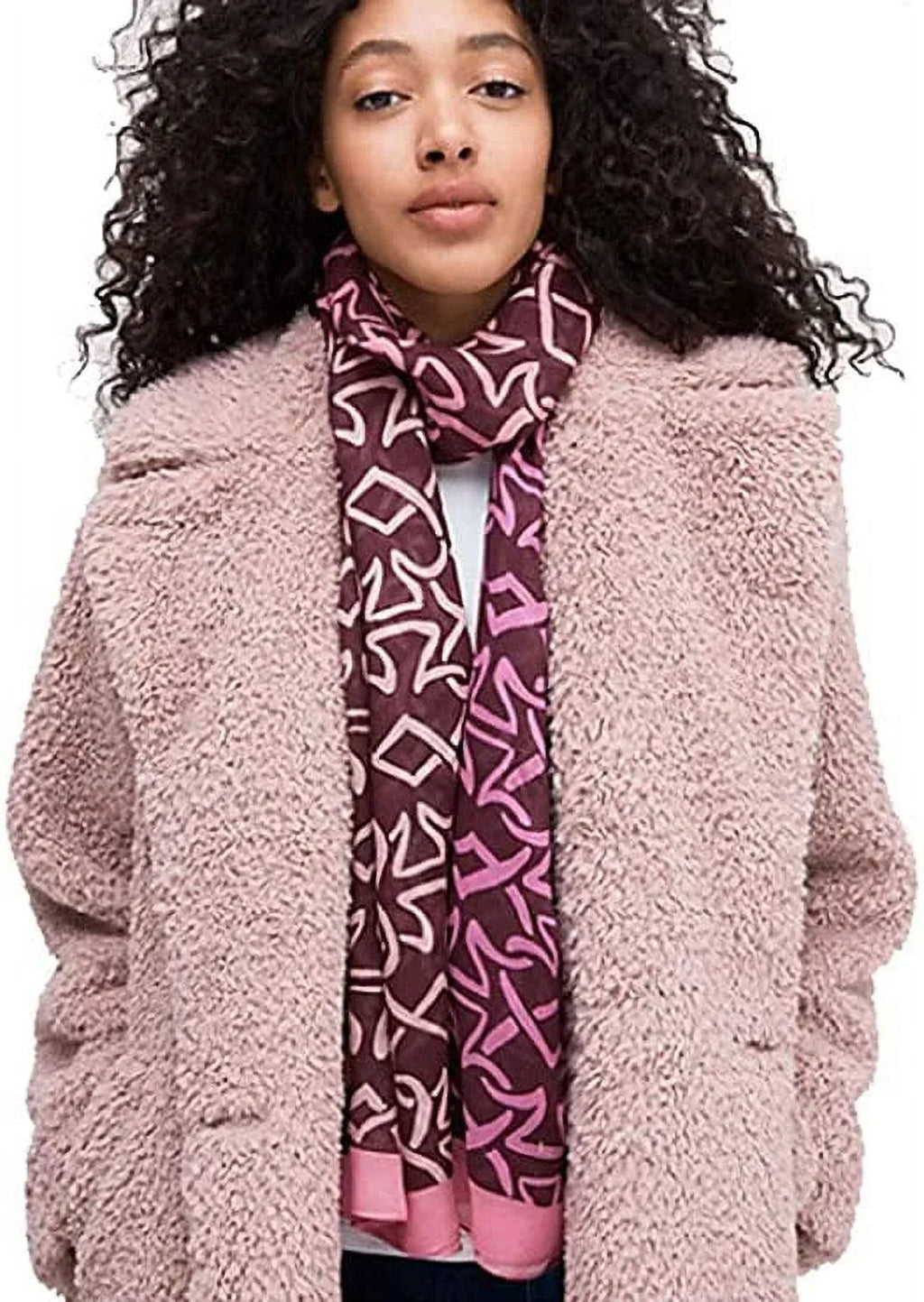 Kate Spade New York Accessories Oblong Scarf Interlock Spade Mission Fig Women