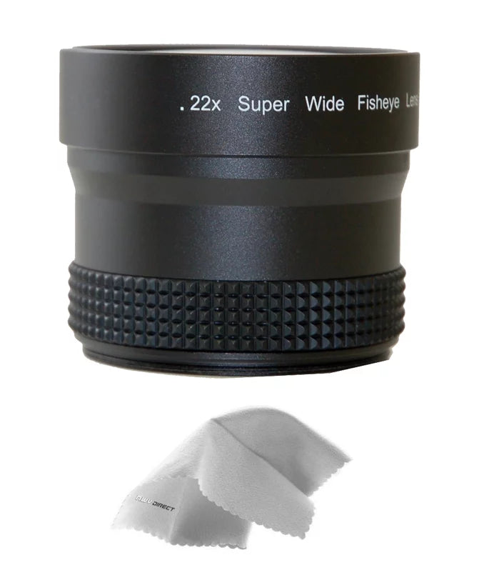 Sony Handycam HDR-PJ650V 0.21x-0.22x High Grade Fish-Eye Lens + Nwv Direct Micro Fiber Cleaning Cloth