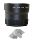 Sony Handycam HDR-PJ650V 0.21x-0.22x High Grade Fish-Eye Lens + Nwv Direct Micro Fiber Cleaning Cloth