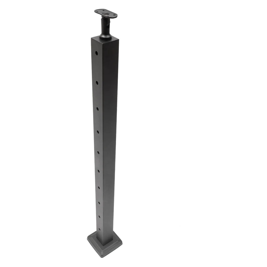 Cable Railing Post 36''x2''x2'' Stainless Steel Square Fence Post Level Two Sides Pre-Drilled for Wood Concrete Level Deck Cable Railing System