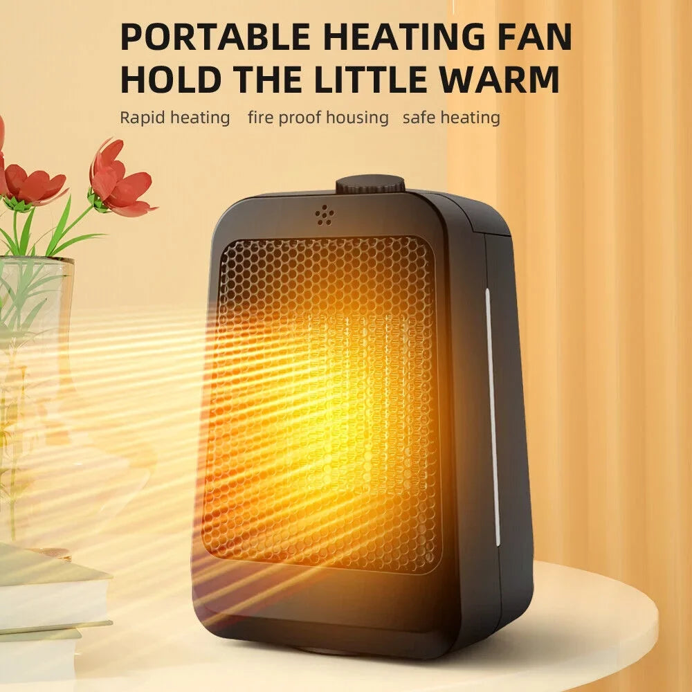 JahyShow Portable Space Heater - Keep Warm Anywhere - Adjustable Thermostat, 3 Modes - Black Office and Home Heater