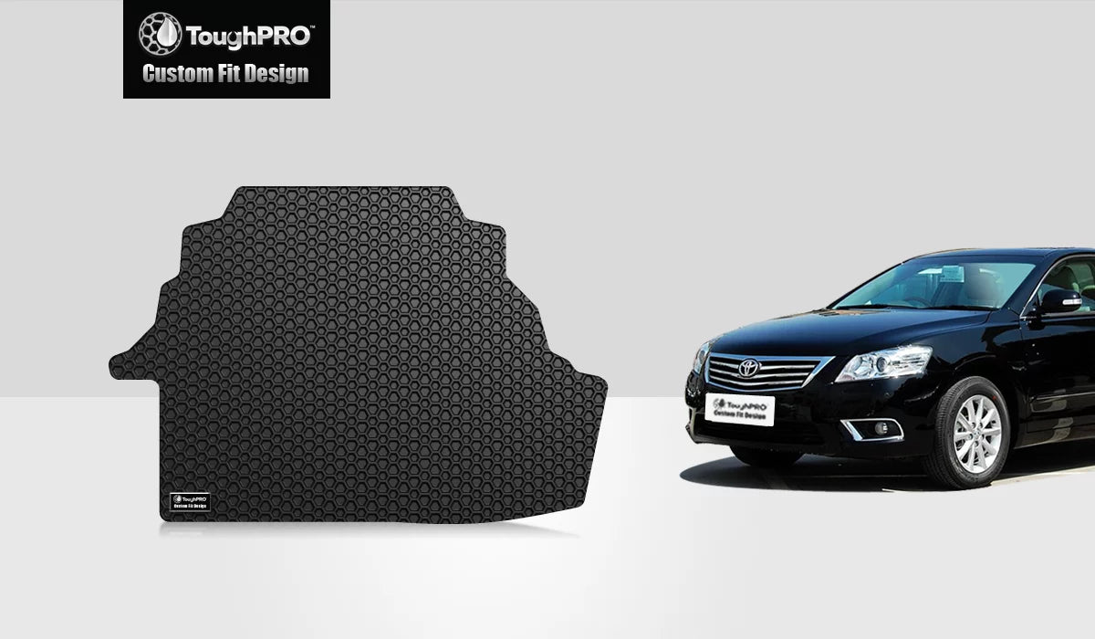 ToughPRO - Trunk Mat Fitting with TOYOTA Camry - All Climate Heavy Duty (Made in USA) - Black Rubber - 2009
