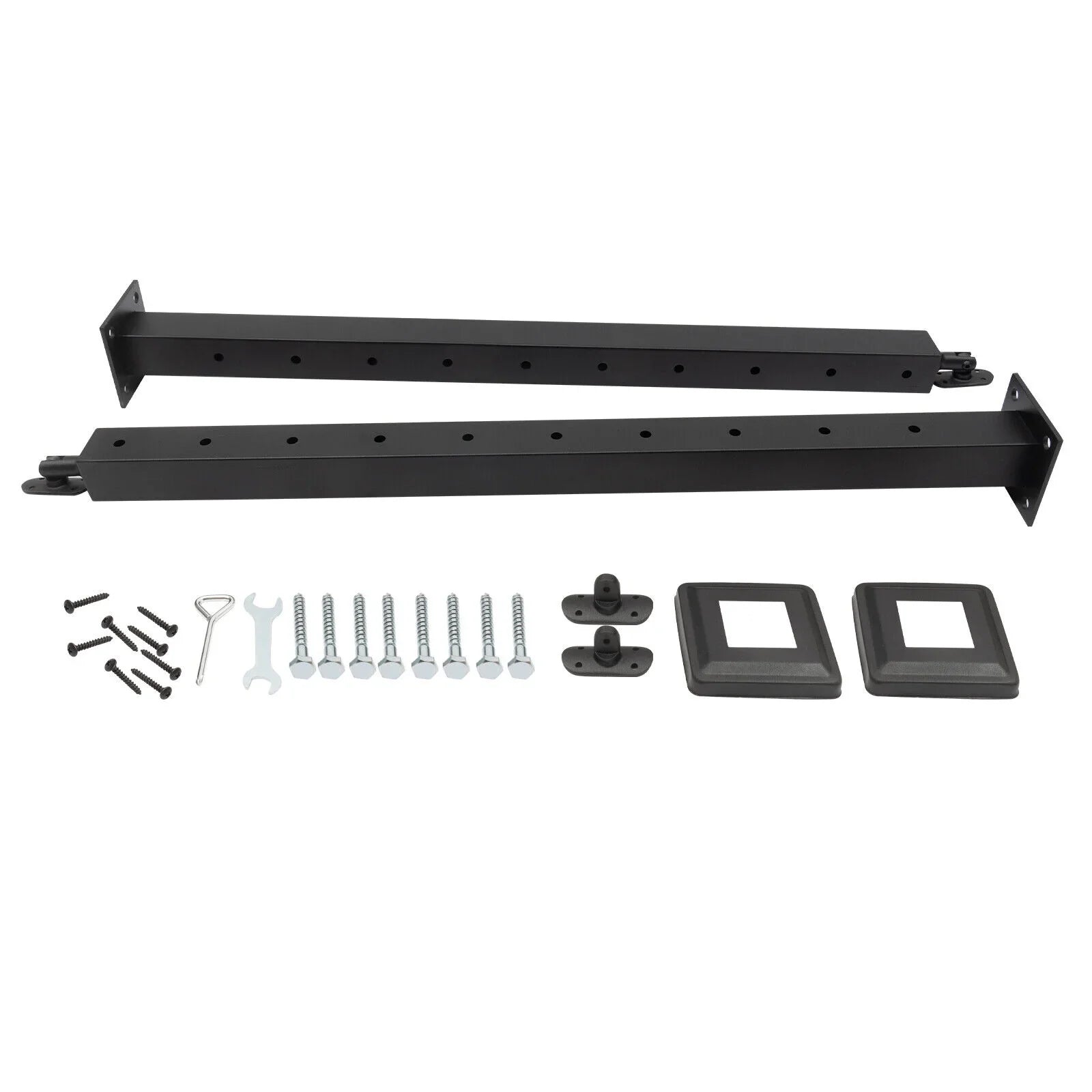 Cable Railing Post 36''x2''x2'' Stainless Steel Square Fence Post Level Two Sides Pre-Drilled for Wood Concrete Level Deck Cable Railing System