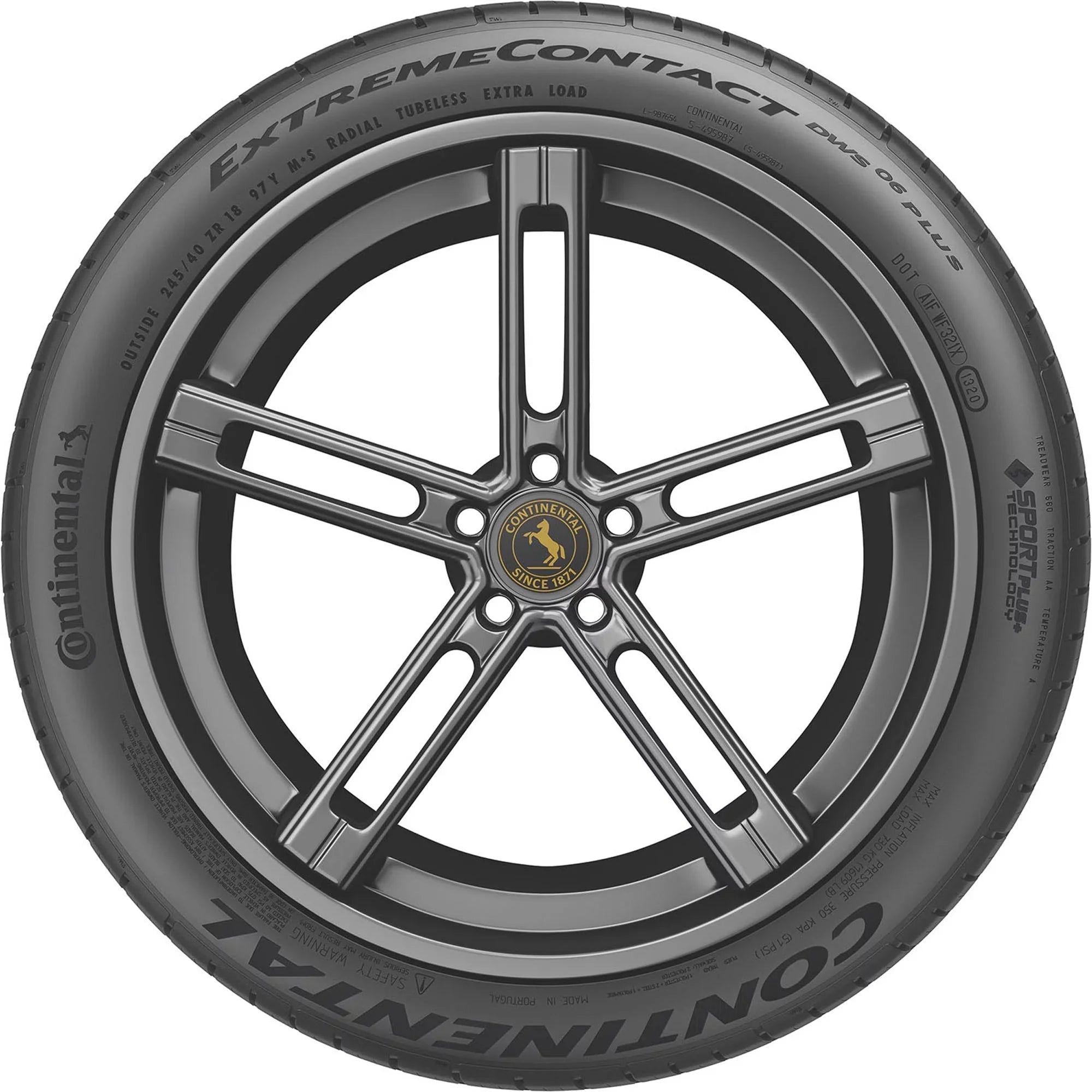 Continental ExtremeContact DWS06 PLUS All Season 275/35ZR18 95Y Passenger Tire Fits: 2006-07 Chevrolet Corvette Z06, 2008 Chevrolet Corvette 427 Limited Edition Z06