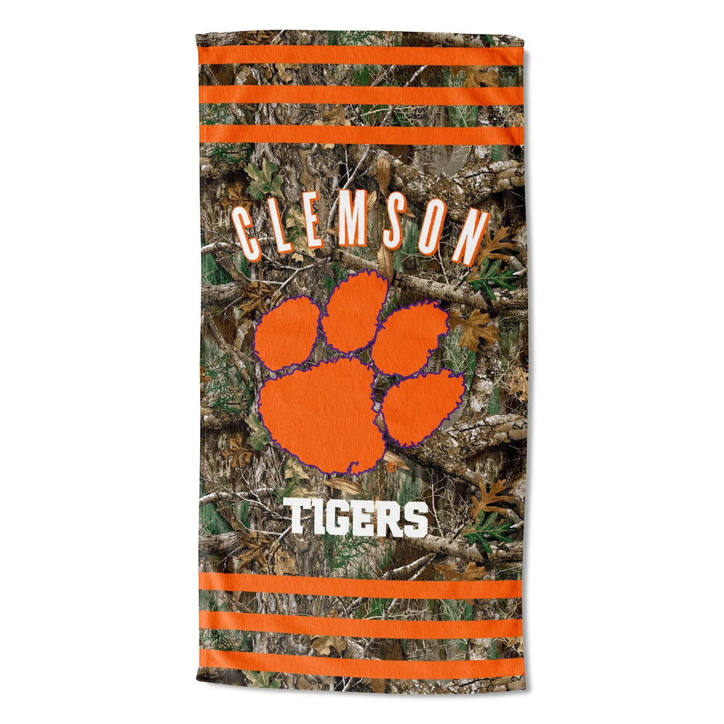 The Northwest Group Clemson Tigers 30"x 60" Three Stripes Beach Towel