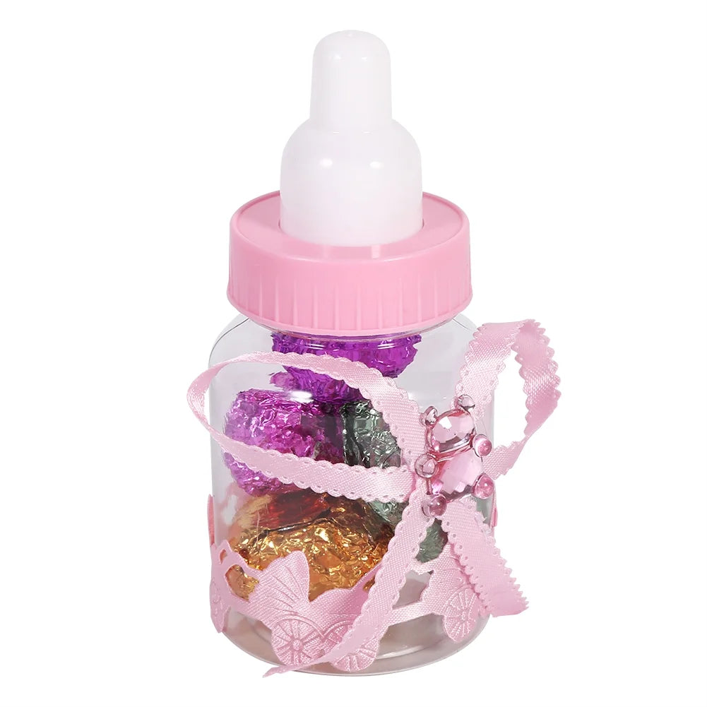 Botella de Caramelo Caja de Regalo - Botellas de Chocolate 50Pcs la Caja del Caramelo for el Partido de Ducha de bebé favorece los Regalos (Rosa)