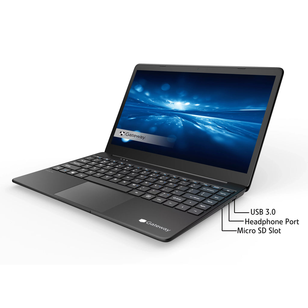 Restored Gateway 14.1" Ultra Slim Notebook, FHD, ® Core™ i5-1135G7, Quad Core, ® Iris® Xe Graphics, 16GB RAM, 512GB SSD, Tuned by THX™, Fingerprint Scanner, 1MP Webcam, HDMI, Windows 10 Home, Black (Refurbished)