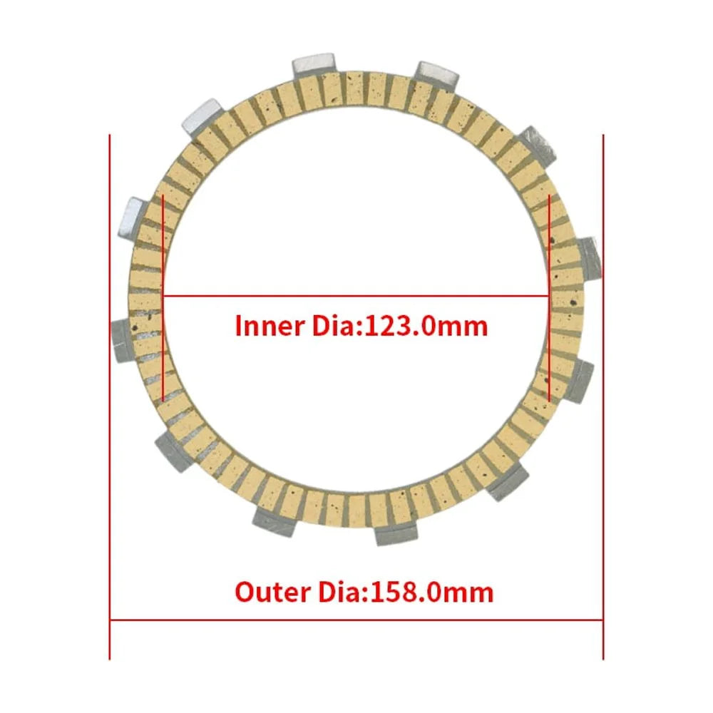 For Kawasaki VN400 Vulcan Classic Drifter/ ZR400 Zephyr X/ ZR400 ZRX400 ZRX400-II ZZ-R400/ EN450 454 LTD/ EN500 Vulcan 500 LTD/ Motorcycle Clutch Friction Plates 7 PCS Paper Based Kits