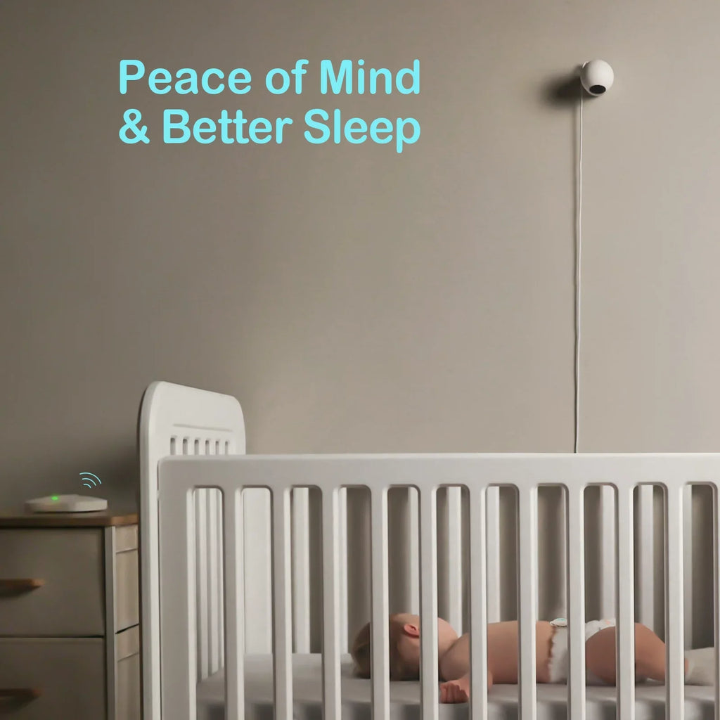 Sense-U Smart Baby Abdominal Movement Monitor - Tracks Baby's Abdominal Movement, Temperature, Rollover and Sleeping Position for Baby Safety with Instant Audio Alerts on Smartphones, Pink