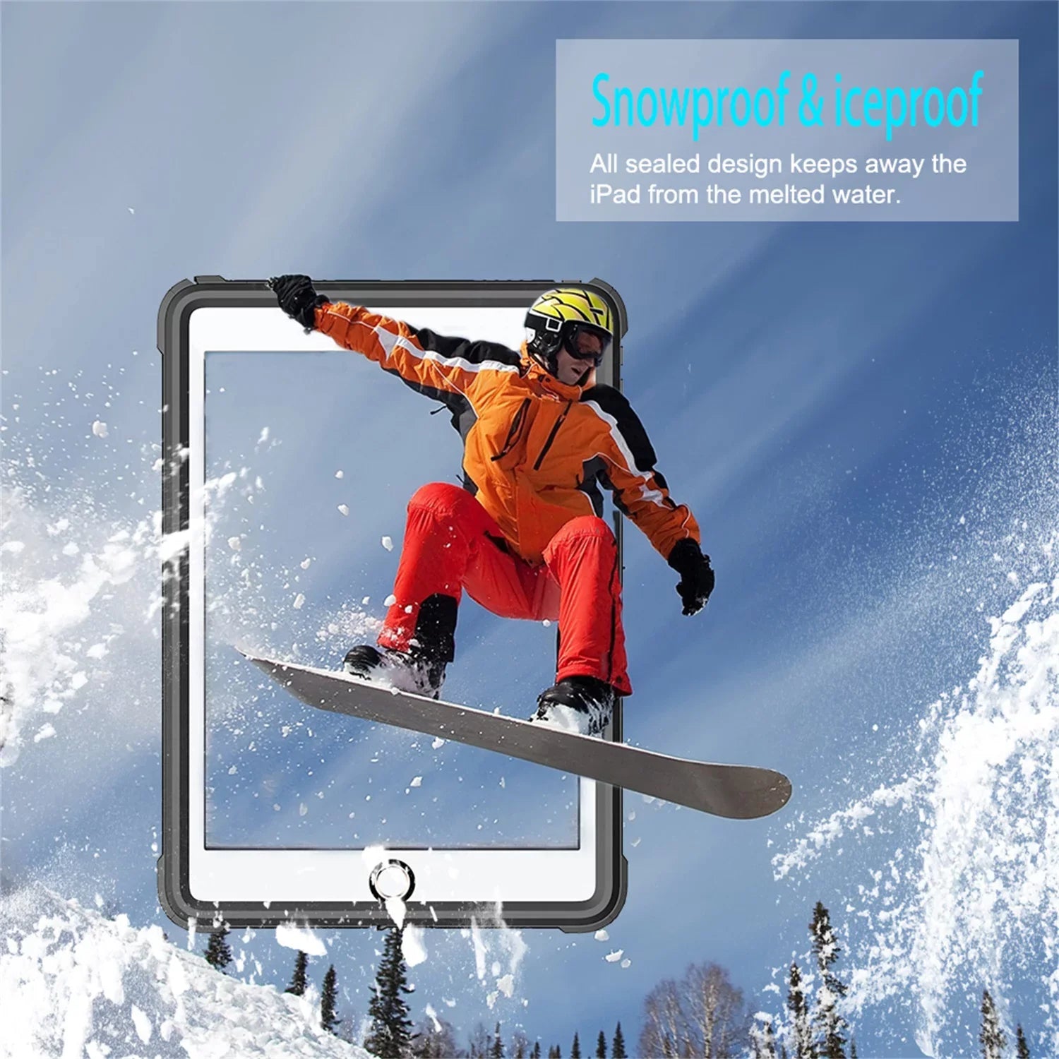 Coating iPad Air 3 Case 2019 Waterproof, iPad Pro 10.5 Case Rugged Full Body Protective Transparent Wrap with Built in Screen Protector Shockproof Case for iPad Air 3 2019/ iPad Pro 10.5 2017,Black