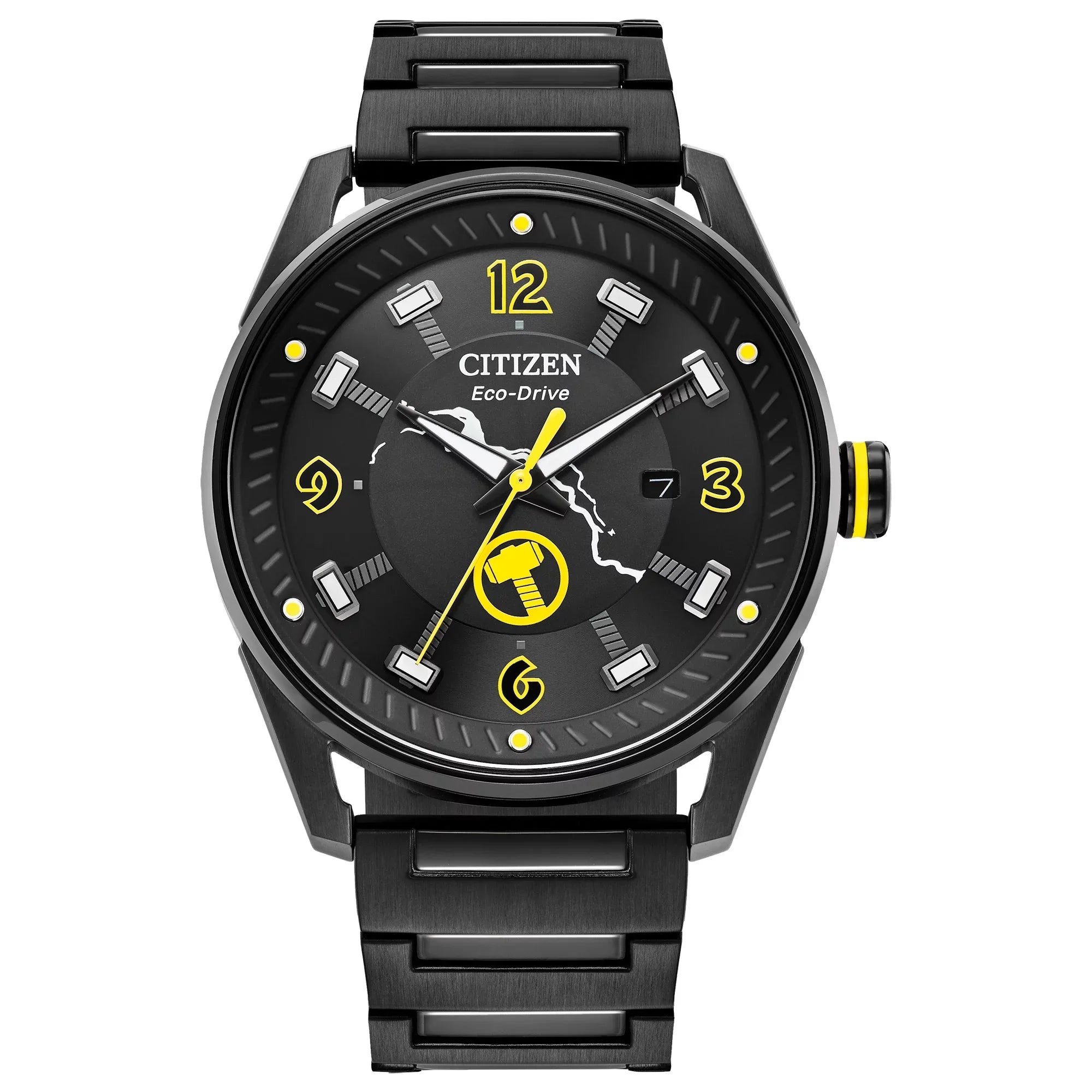 Citizen Men's Eco-Drive Marvel Thor Black IP Stainless Steel Watch - BM6987-50W