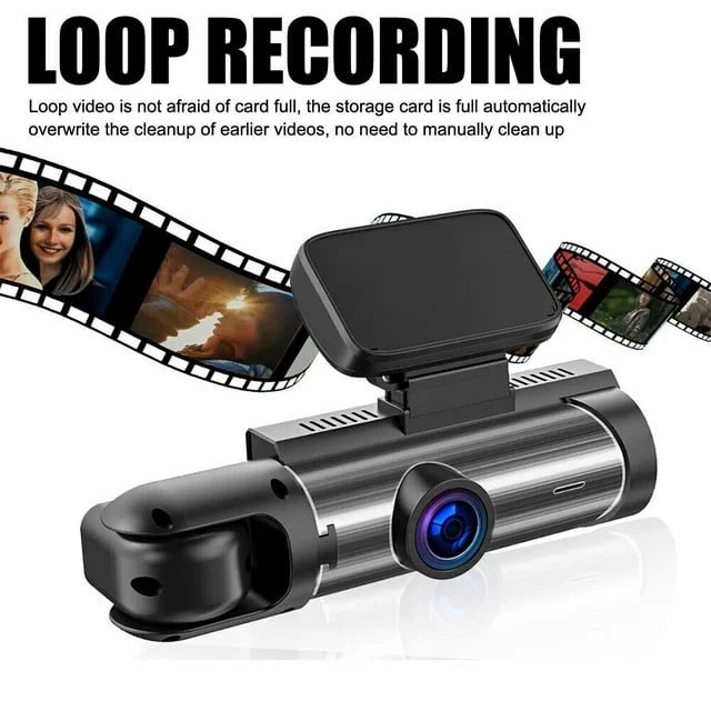 Xhy Car Dash Cam Dual Lens 1080P HD DVR Front or Inside Video Camera Driving Recorder Night Vision G-Sensor, Motion Detection
