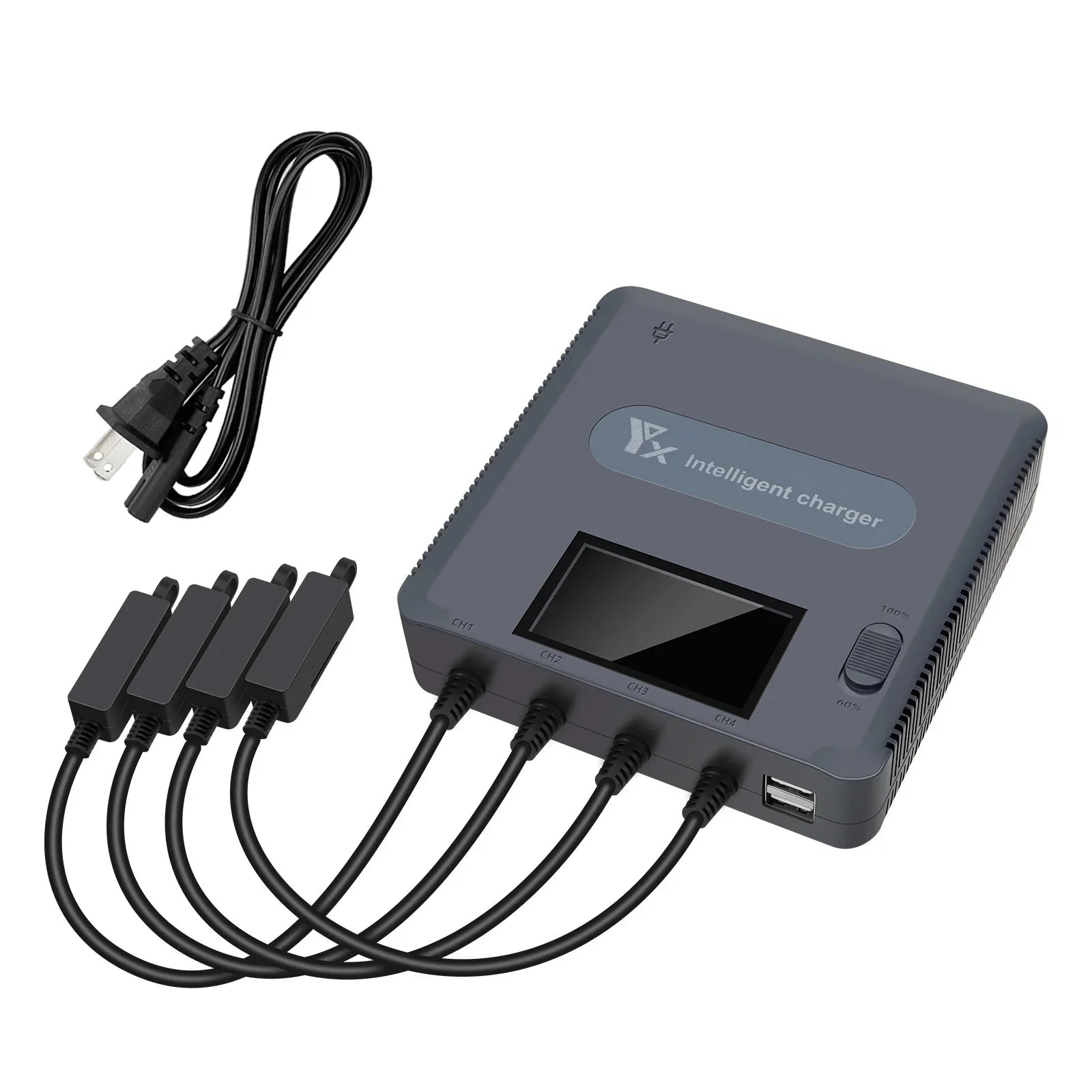 ZiSUGP Matching With DJI Mavic Air 2 And Air 2S Battery Charger Hub With LCD Display 6 In 1 Quick Battery Charger Charging Accessories Photography Drones with Camera 4k