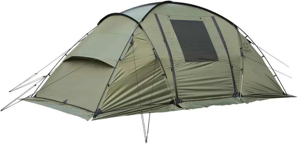 YANPO Glamping Tent with Porch, 2/3/4/5/6 Person Strong Climate Camping Tent, Large Family Tent with Room Divider, Easy Setup Tent with Screen Room