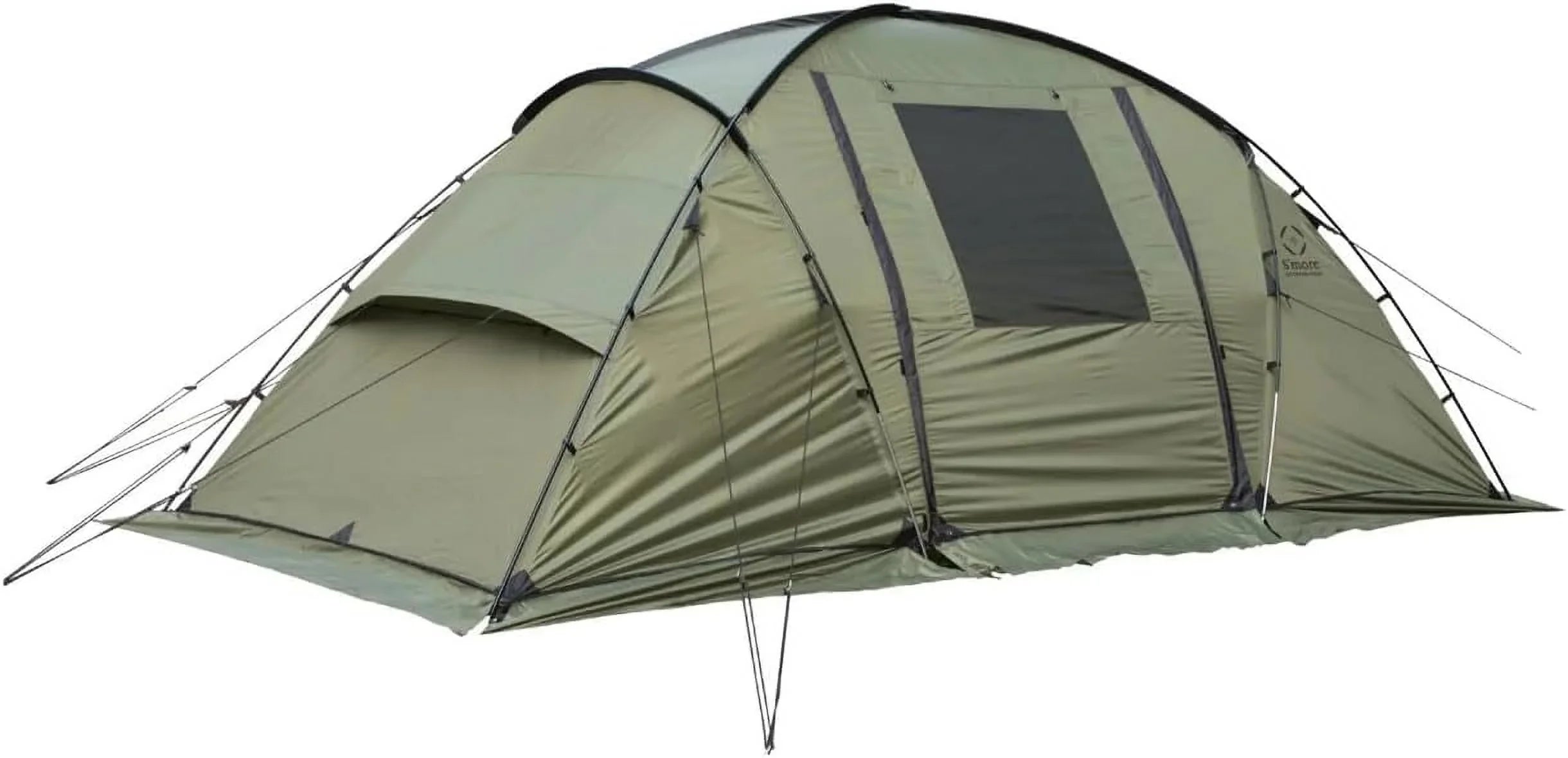 YANPO Glamping Tent with Porch, 2/3/4/5/6 Person Strong Climate Camping Tent, Large Family Tent with Room Divider, Easy Setup Tent with Screen Room