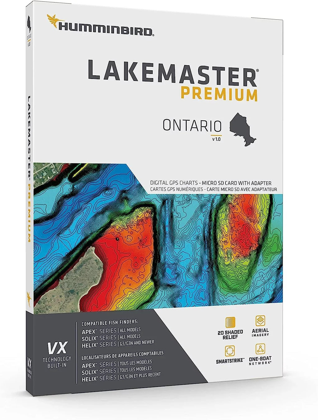Humminbird LakeMaster Premium Ontario V1 One Craft Network VX Technology