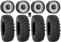 MetalFX Delta Contrast Cut 15" Wheels Bk 33" XTR370 Tires Can-Am Maverick X3 / Honda Pioneer 1000 / Talon