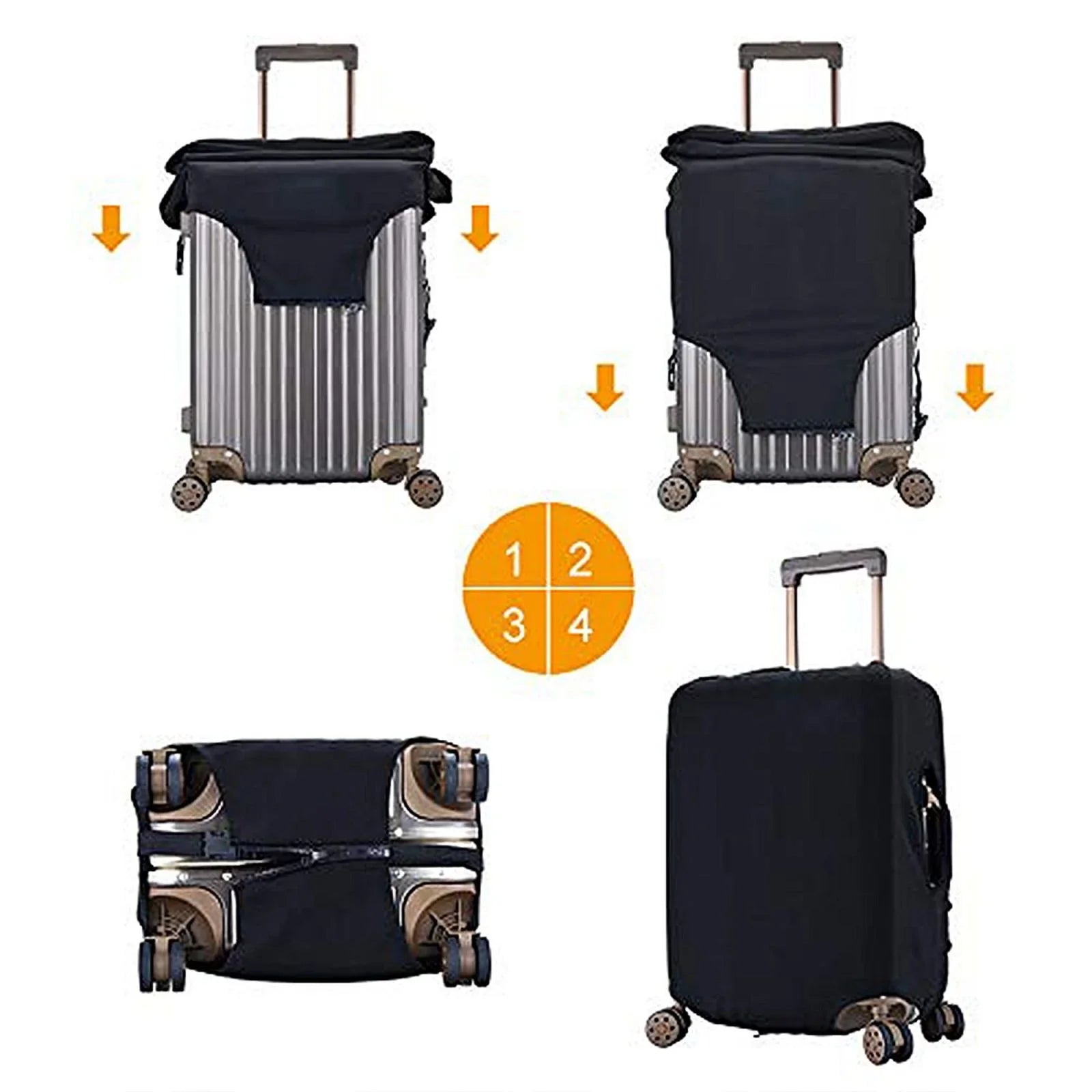 Kll Bees And Flower Luggage Wrap Suitcase Wrap Suitcase Protector-