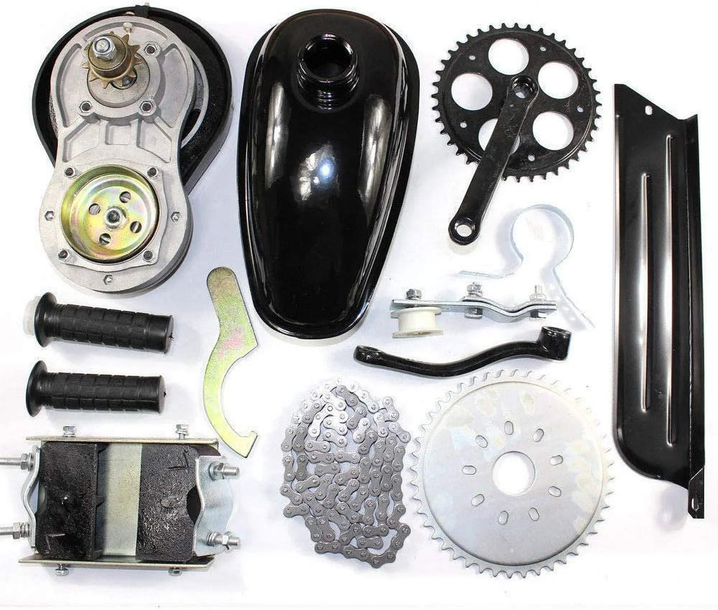 PEXMOR 53cc 4-Stroke Bike Motor Bicycle Engine Kit, Motorized Gas Bike Conversion Kit, Bicycle Motor Kit Cycle Gasoline Petrol Motor Refit Set Super Fuel-efficient for 26-28" Bikes with V-Frame