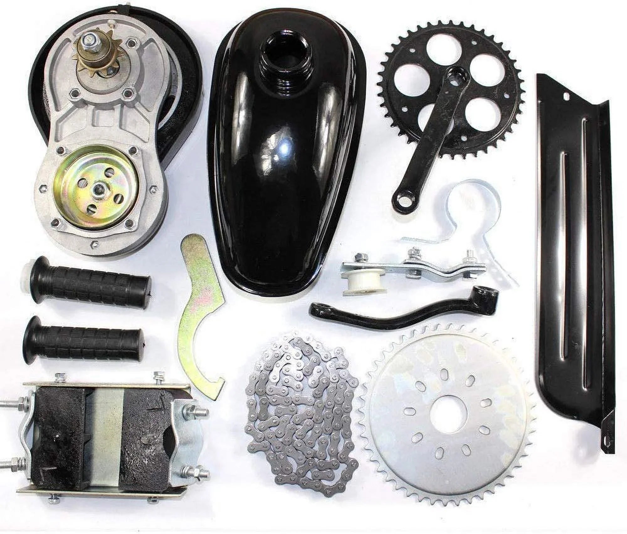 PEXMOR 53cc 4-Stroke Bike Motor Bicycle Engine Kit, Motorized Gas Bike Conversion Kit, Bicycle Motor Kit Cycle Gasoline Petrol Motor Refit Set Super Fuel-efficient for 26-28" Bikes with V-Frame