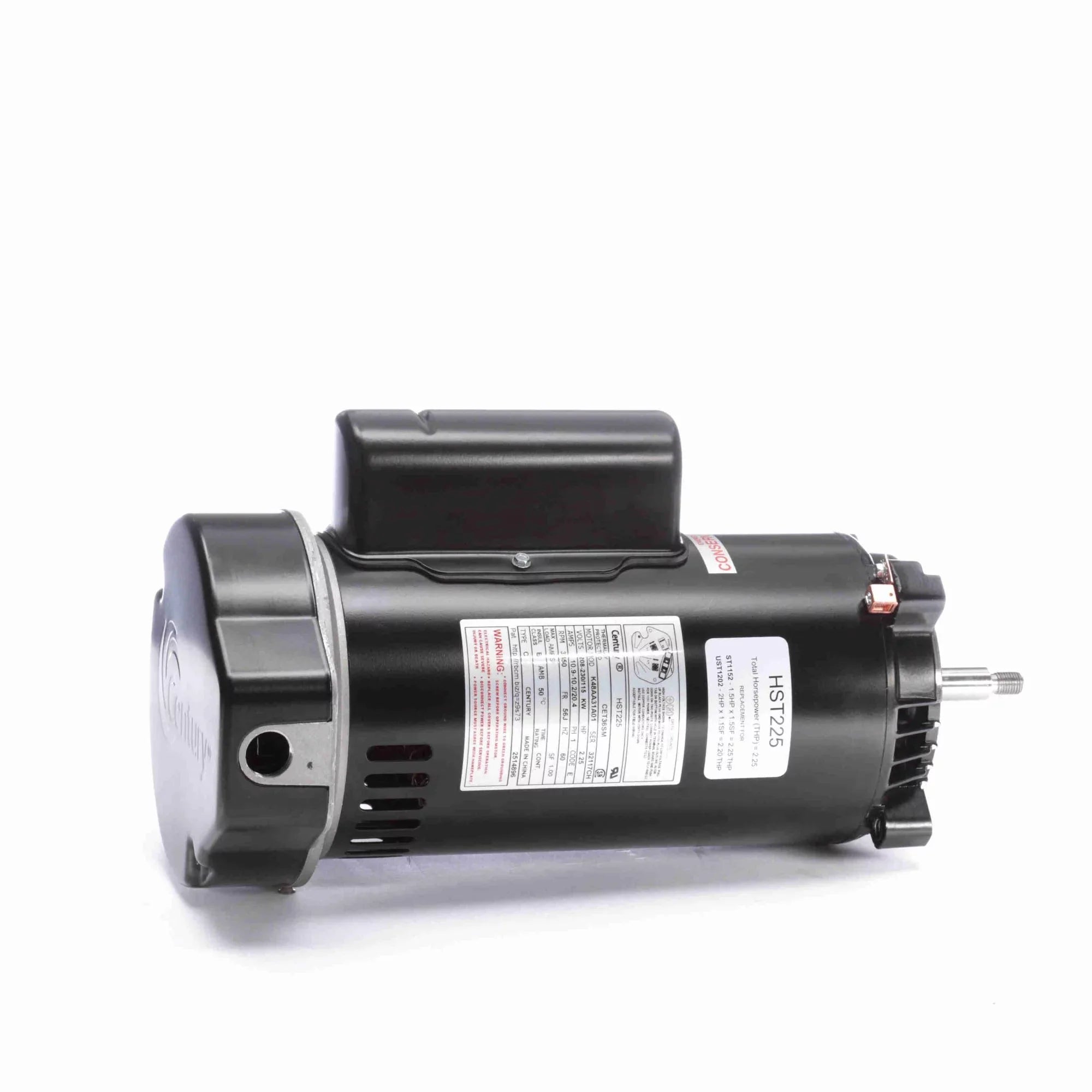 The Pool Supply Shop 2.25 HP Round Threaded Shaft Horizontal Pool Pump Motor