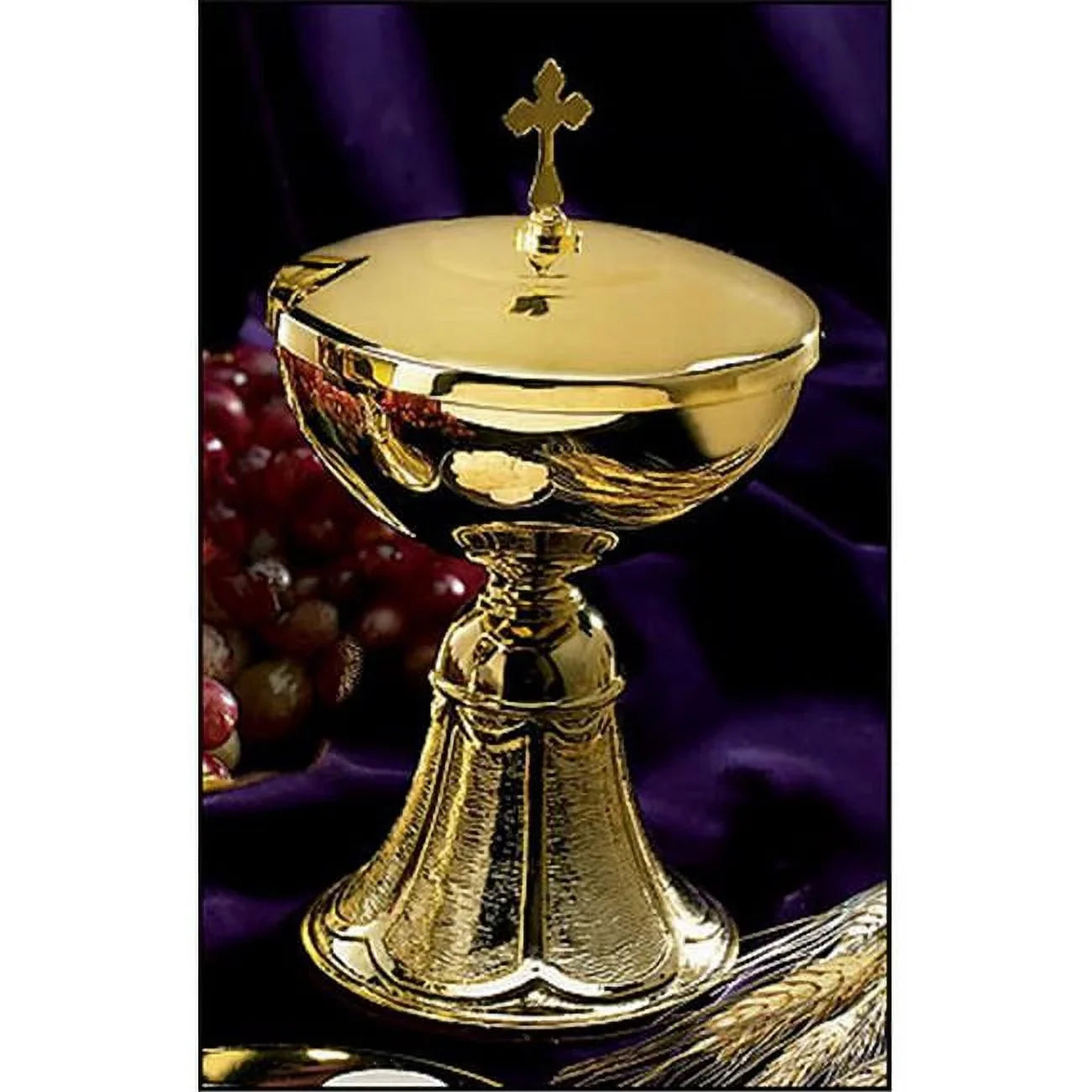 Christian Brands Church Supply JT525 200 Host GP Ciborium with Cross Wrap