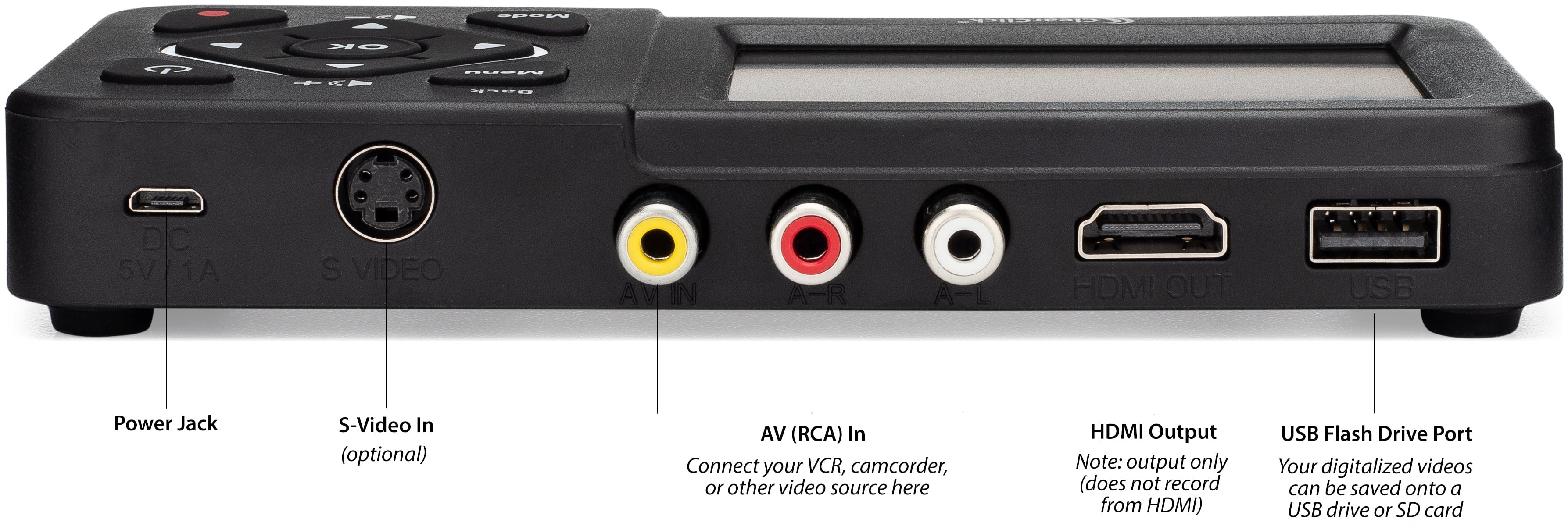 ClearClick Video to Digital Converter 2.0 (Second Generation) - Record Video from VCR's, VHS Tapes, AV, RCA, Hi8, Camcorder, DVD, Gaming Systems (Bundle Edition)