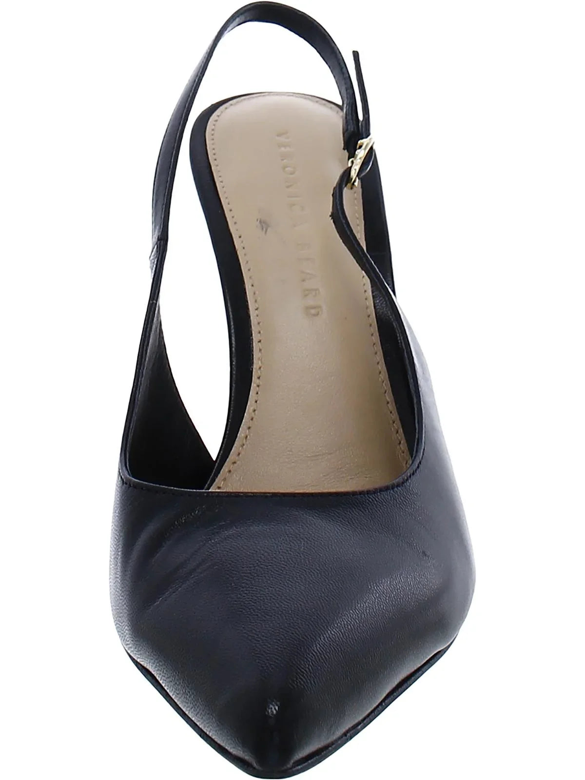 Veronica Beard Womens Lisa Leather Pointed Toe Slingback Heels
