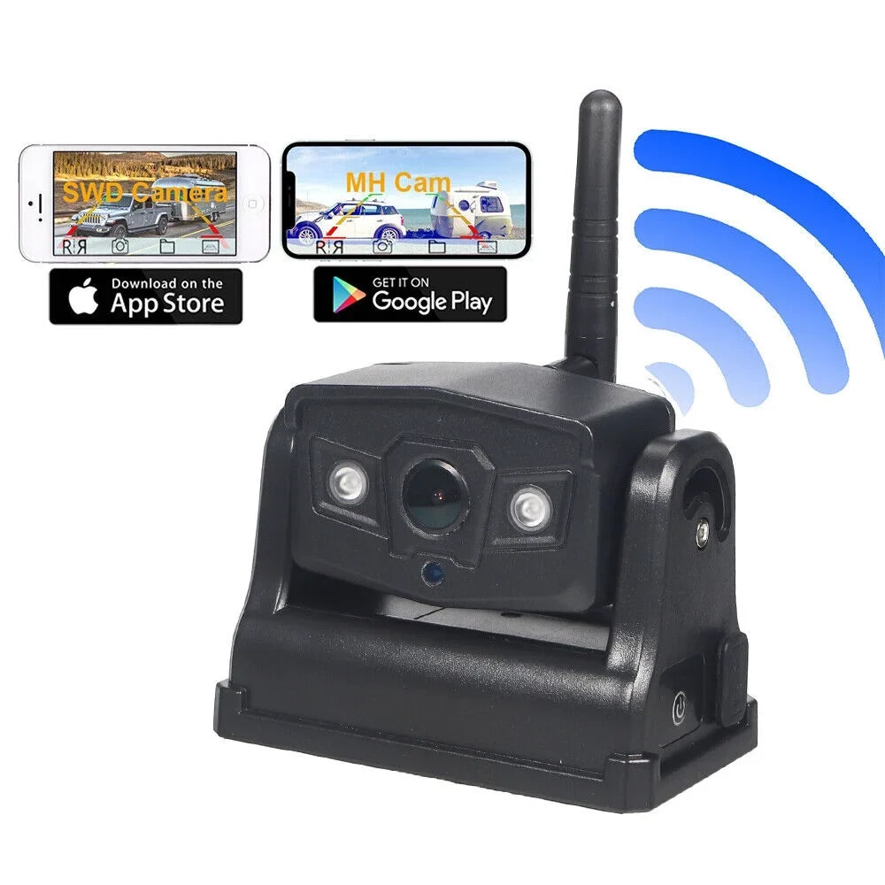 JahyElec WiFi Wireless Backup Camera, Magnetic Mount, 9600mAh Battery, Excellent for Front/Rear View