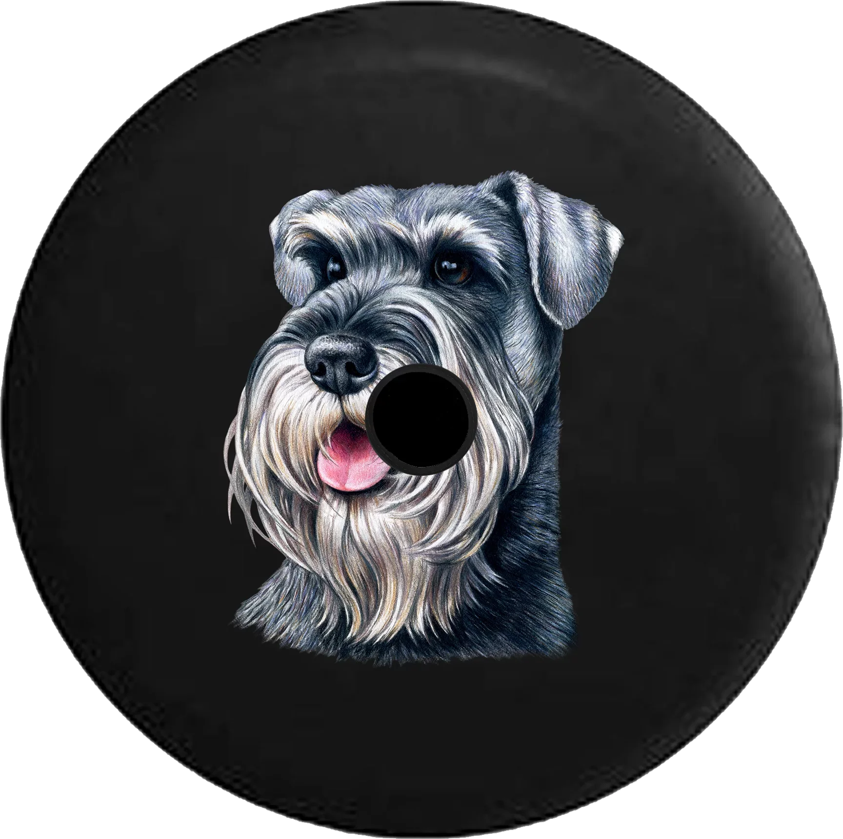 2018 2019 Wrangler JL Backup Camera Schnauzer Dog Lover Adopt Rescue Spare Tire Wrap for Jeep RV 33 Inch