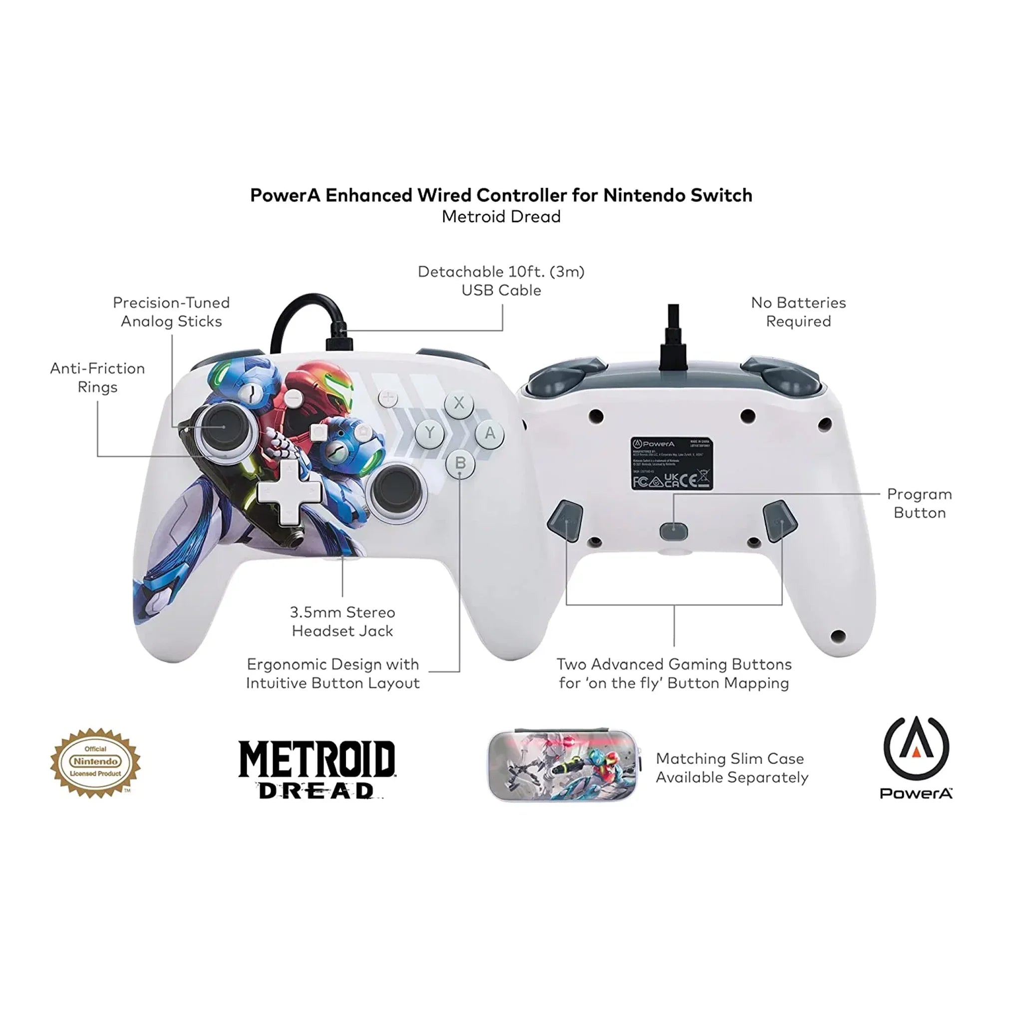 PowerA Enhanced Wired Controller for Nintendo Switch - Metroid Dread [Nintendo Switch Accessory]
