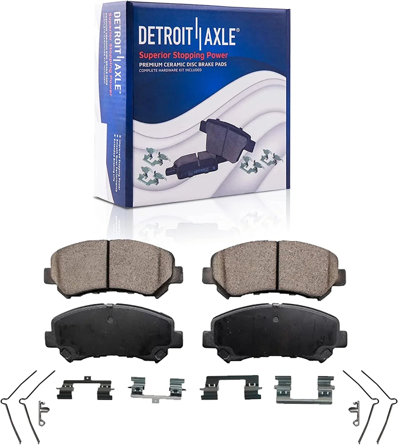 Detroit Axle - 5 Lugs Brake Kit for 08-13 Nissan Rogue 2008 2009 2010 2011 2012 2013 Disc Brake Rotors Ceramic Brakes Pads Replacement Front and Rear