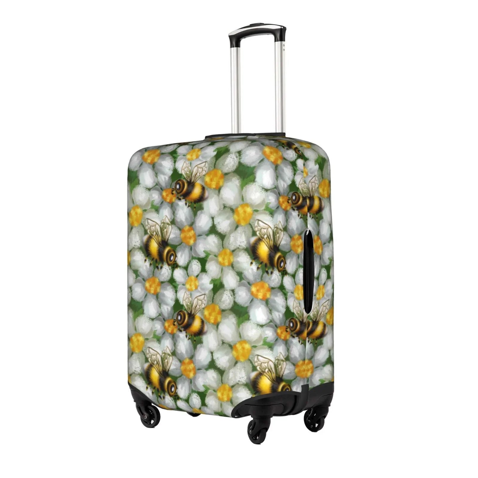 Kll Bees And Flower Luggage Wrap Suitcase Wrap Suitcase Protector-