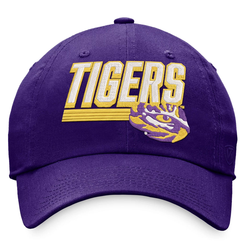 Men's Top of the World Purple LSU Tigers Slice Adjustable Hat - OSFA