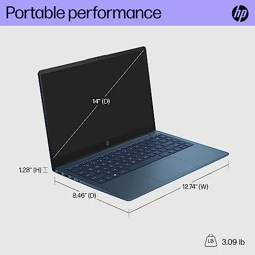 HP 14 inch Laptop, FHD Display, 13th Generation Core i5-1335U, 8 GB RAM, 512 GB SSD, Iris Xe Graphics, Windows 11 Home, 14-ee0010nr (2023)