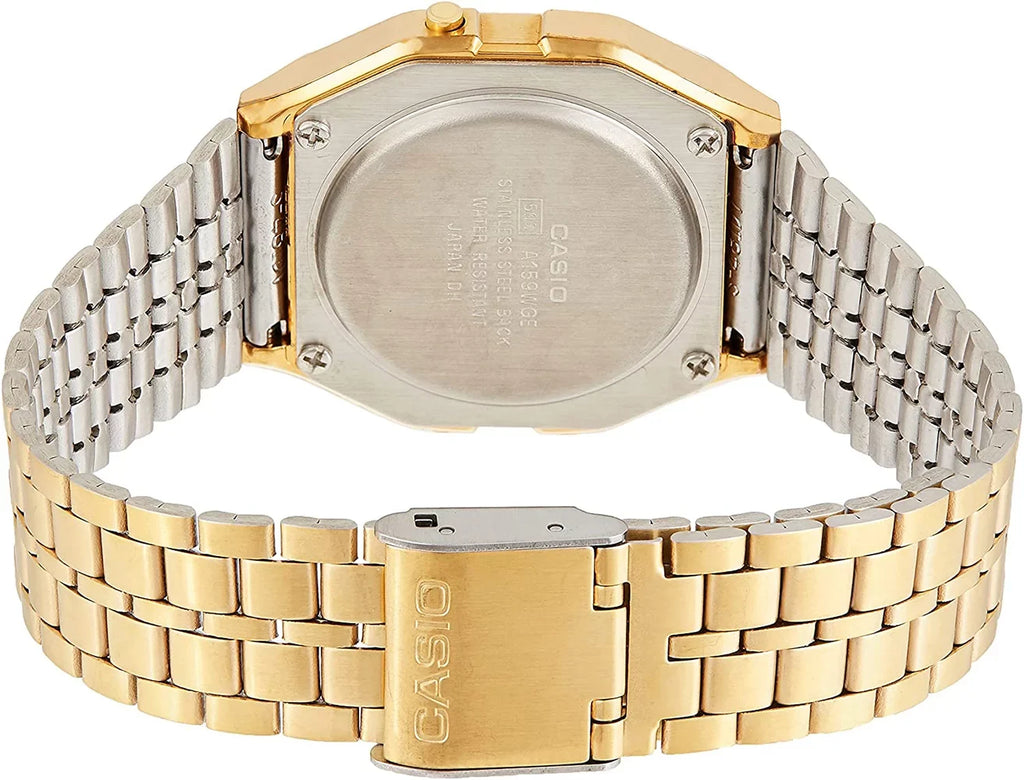 Casio Men's Vintage Digital Quartz Gold Tone Stainless Steel Watch A159WGEA-9A