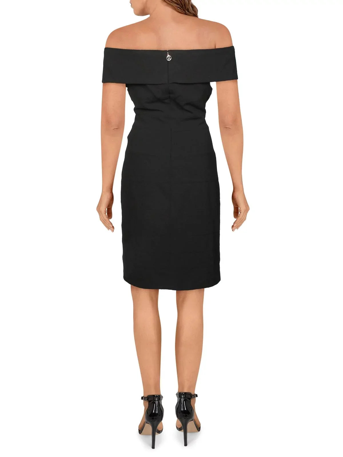 Tommy Hilfiger Womens Cold Shoulder Sheath Cocktail Dress