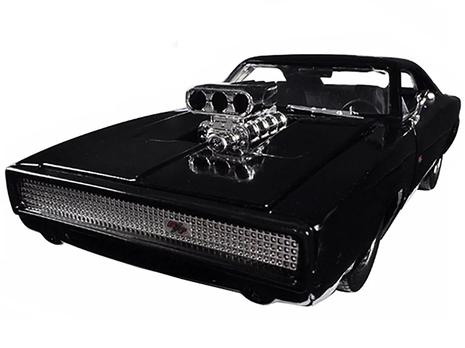 Dom's 1970 Dodge Charger R/T Black "Fast & Furious 7" (2015) Movie 1/24 Diecast Model Car by Jada